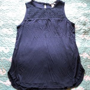 H&M tank top intricate design! Navy blue